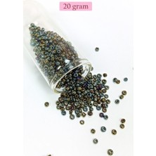 Sungur's Store Dökme Cam Kum Boncuk (8/0) 3 mm - 20 Gram - Alacalı Renk - BNC151