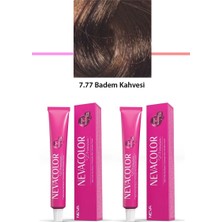 Sungur's Store 2 Li Set Premium 7.77 Badem Kahvesi - Kalıcı Krem Saç Boyası 2 x 50 G Tüp