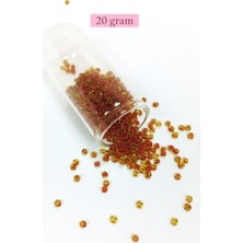 Sungur's Store Dökme Cam Kum Boncuk (8/0) 3 mm - 20 Gram - Şeffaf Açık Kahve - BNC148
