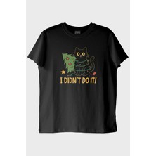 Lofux Suçlu Kedi Siyah Tişört