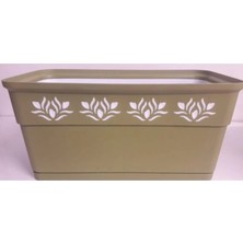 Sungur's Store 30 cm Uzunluğunda Çift Renkli Balkon Saksı ROYALEKS-AK637