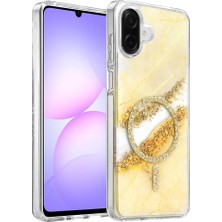 Evimdeyokyok Onegif Samsung Galaxy A07 4g Lotus Simli Magsafe Kapak - Gümüş