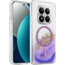 Evimdeyokyok Onegif Xiaomi Redmi Note 15 Pro 5g Lotus Simli Magsafe Kapak - Mor