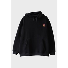 Lofux Lo-Ve Desenli Nakış Hoodie - Sevgililer Günü Tasarımı