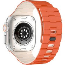 Sungur's Store Apple Watch Ultra 49MM Wowen Kordon (Saat Değildir) - Turuncu