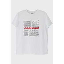 Lofux Cool No Doubt Beyaz Tişört