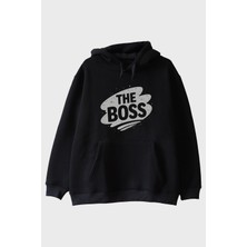 Lofux The Boss Siyah Hoodie