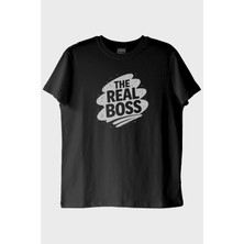 Lofux The Real Boss Siyah Tişört