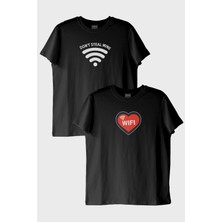 Lofux Don’t Steal My Wifi Siyah Tişört