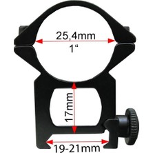 Sungur's Store Çift Vidalı 22 mm Dürbün Montaj Ayağı