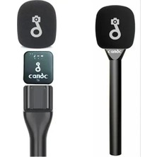 Sungur's Store Çift Mikrofonlu Profosyonel Kablosuz Yüksek Kaliteli Ses Kaydı Röportaj Mikrofonu