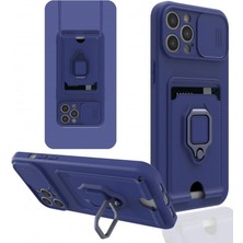 Sungur's Store Apple Iphone 12 Pro Max Kılıf Zuma Kartvizitli Yüzüklü Silikon - Lacivert