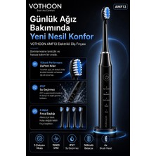 Sungur's Store Şarjlı Diş Fırçası 15000 Vpm Titreşim Gücü, 500MAH Batarya, 5 Temizlik Modu Siyah