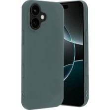 Evimdeyokyok Apple Iphone 17 Nano Içi Kadife Silikon - Koyu Yeşil