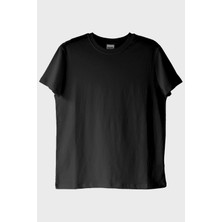 Lofux Siyah Basic Tişört