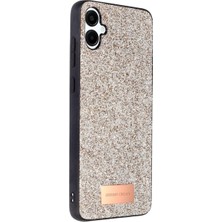 Sungur's Store Onegif Samsung Galaxy A06 Bright Simli Kapak - Gold