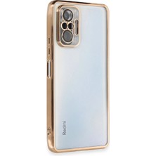 Sungur's Store Xiaomi Redmi Note 10 Pro Kılıf Razer Lensli Silikon - Gold
