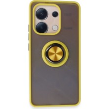 Sungur's Store Xiaomi Redmi Note 13 4g Kılıf Montreal Yüzüklü Silikon Kapak - Sarı