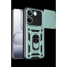 Sungur's Store Xiaomi Poco X8 Pro Pars Lens Yüzüklü Silikon - Yeşil