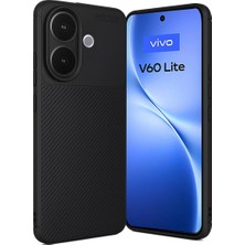Sungur's Store Vivo V60 Lite Auto Focus Karbon Kapak - Siyah