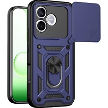 Sungur's Store Huawei Honor 600 Lite Pars Lens Yüzüklü Silikon - Lacivert