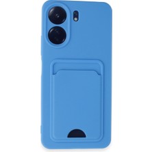 Sungur's Store Xiaomi Redmi 13C Kılıf Kelvin Kartvizitli Silikon - Mavi