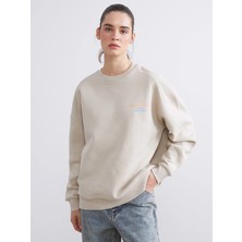 Lc Waikiki Yeni Sezon Baskılı Oversize Kadın Kalın Sweatshirt