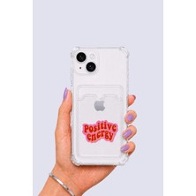 Nevamel® iPhone 14 Kartlıklı Pozitif Enerji Desenli Kılıf