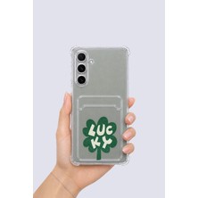 Nevamel® Samsung Galaxy A54 Kartlıklı Lucky Yonca Desenli Kılıf