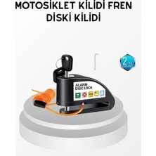 Zero Land Ece-Umay  Hırsızlık 110 Db Alarm Disk Fren Kilidi Suya Dalı Çelik Güvenlik Kilidi