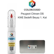COLORGUARD Peugeot Citröen DS KWE Sedefli Beyaz 1. Kat İğneli ve Fırçalı Özel Tasarım Şişe Rötuş Boyası ve Profesyonel Rötuş Çeliği Seti