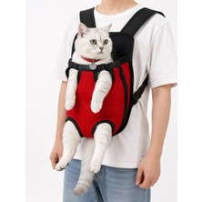 Vigi Store Kedi ve Köpek Ana Kucağı Fileli Taşıma Çantası – Kırmızı