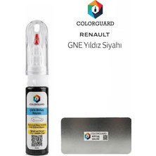 COLORGUARD Renault GNE Yıldız Siyahı İğneli ve Fırçalı Özel Tasarım Şişe Rötuş Boyası ve Profesyonel Rötuş Çeliği Seti