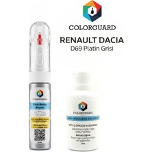 COLORGUARD Renault Dacia D69 Platin Grisi İğneli & Fırçalı Şişe Rötuş Boyası ve Yüzey Temizleme Solüsyonu Seti
