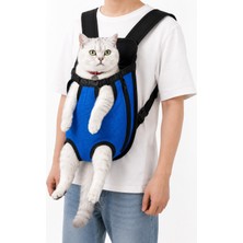 Vigi Store Kedi ve Köpek Ana Kucağı Fileli Taşıma Çantası –mavi
