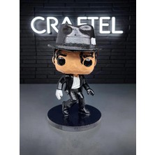 Craftel Michael Jackson Figür 10 cm - Funko Tarzı El Boyaması Koleksiyonluk Hobi Hediyelik Karakter