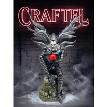 Craftel Death Note Ryuk Şinigami Elmalı Kuru Kafalı 3D Figür El Boyaması 15 cm