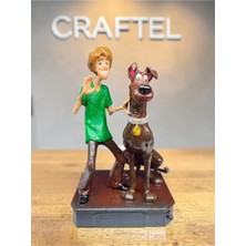 Craftel Scooby Doo ve Shaggy Figür 13 cm - El Boyaması Koleksiyonluk Hobi Hediyelik Ikili Karakter