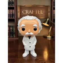 Craftel Albert Einstein Figür 10 cm - Funko Tarzı El Boyaması Koleksiyonluk Hobi Hediyelik Karakter