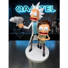 Craftel Rick ve Morty 15 cm Özel Tasarım Figür Seti - El Boyaması Koleksiyonluk Hobi Figürü