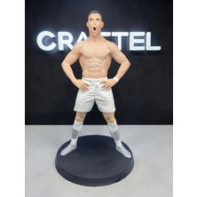 Craftel Cristiano Ronaldo 18 cm "siuuu" Özel Tasarım Figür - El Boyaması Koleksiyonluk Hobi Figürü