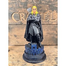 Craftel Yüzüklerin Efendisi Legolas Elfi Satranç Atı Veziri 3D Figür El Boyaması 15 cm