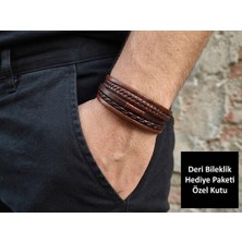 Herşey Nota Rothen Prestige Çok Katmanlı Kahverengi Deri Erkek Bileklik Özel Kutulu