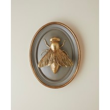 English Home Fly Polyresin Duvar Aksesuarı 20X26 cm Gri