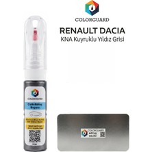 COLORGUARD Renault Dacia KNA Kuyruklu Yıldız Grisi İğneli ve Fırçalı 2 si 1 Arada Özel Tasarım Şişe Rötuş Boyası ve Profesyonel Rötuş Çeliği Seti