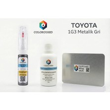 COLORGUARD Toyota 1G3 Metalik Gri Rötuş Seti - 2 si 1 Arada İğne ve Fırça Uçlu Şişe, Solüsyon ve Rötuş Çeliği