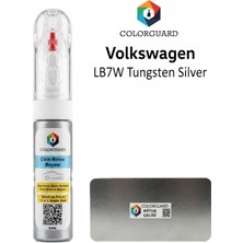 COLORGUARD Volkswagen LB7W Tungsten Silver İğneli ve Fırçalı Özel Tasarım Şişe Rötuş Boyası ve Profesyonel Rötuş Çeliği Seti