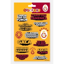 Galatasaray Sticker Seti Sarı Slogan - Lisanslı Orijinal