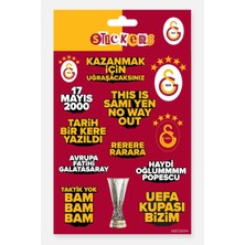 Galatasaray Sticker Seti Kırmızı Slogan - Lisanslı Orijinal