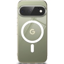 Nanospace Google Pixel 11 Pro Uyumlu Kılıf Sert Şeffaf Sararmaz Mika Magsafe Kablosuz Şarj Aarç Tutucu Özellikli